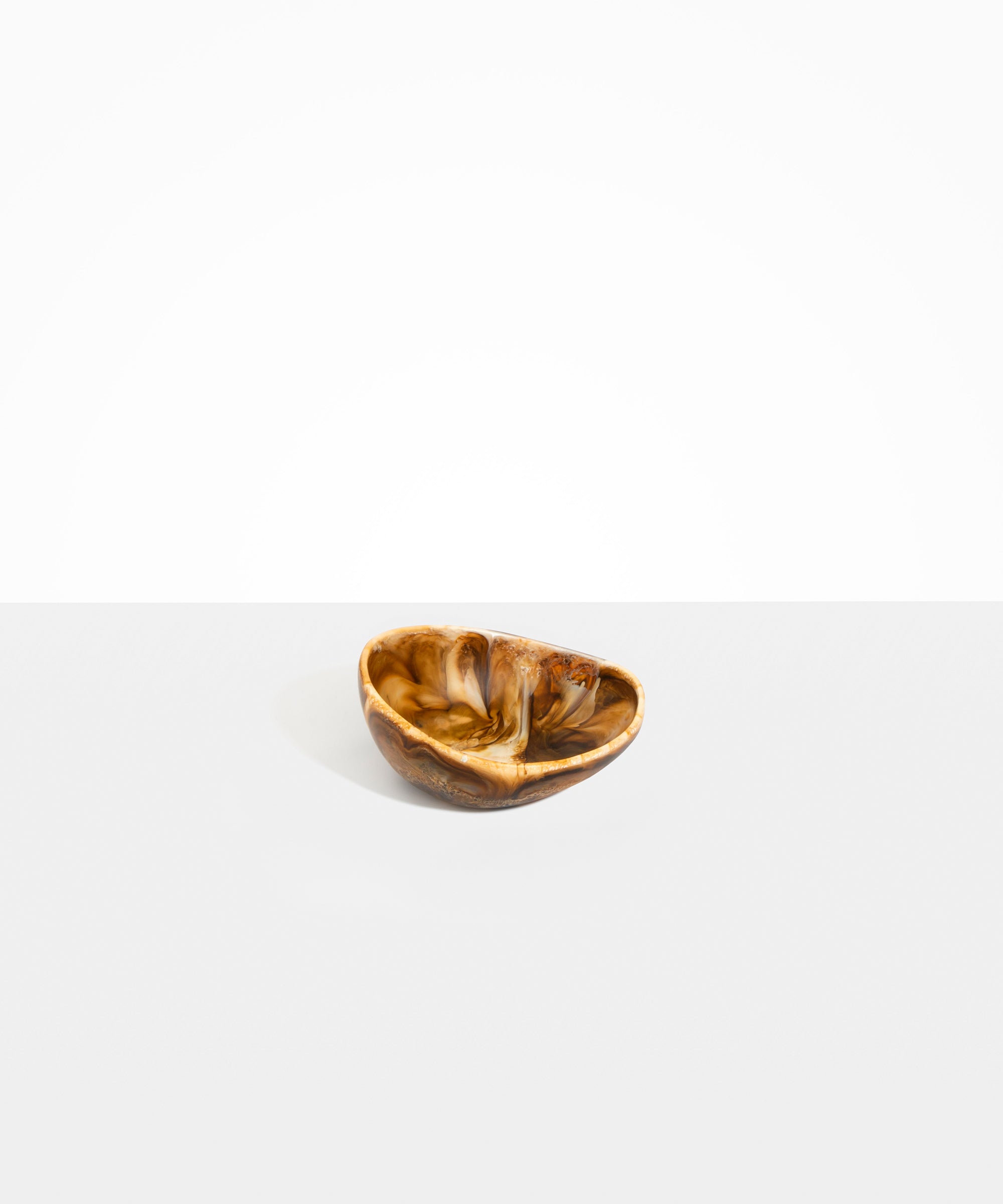 Dinosaur Designs Flow Dessert Bowl in Light Horn Colour resin