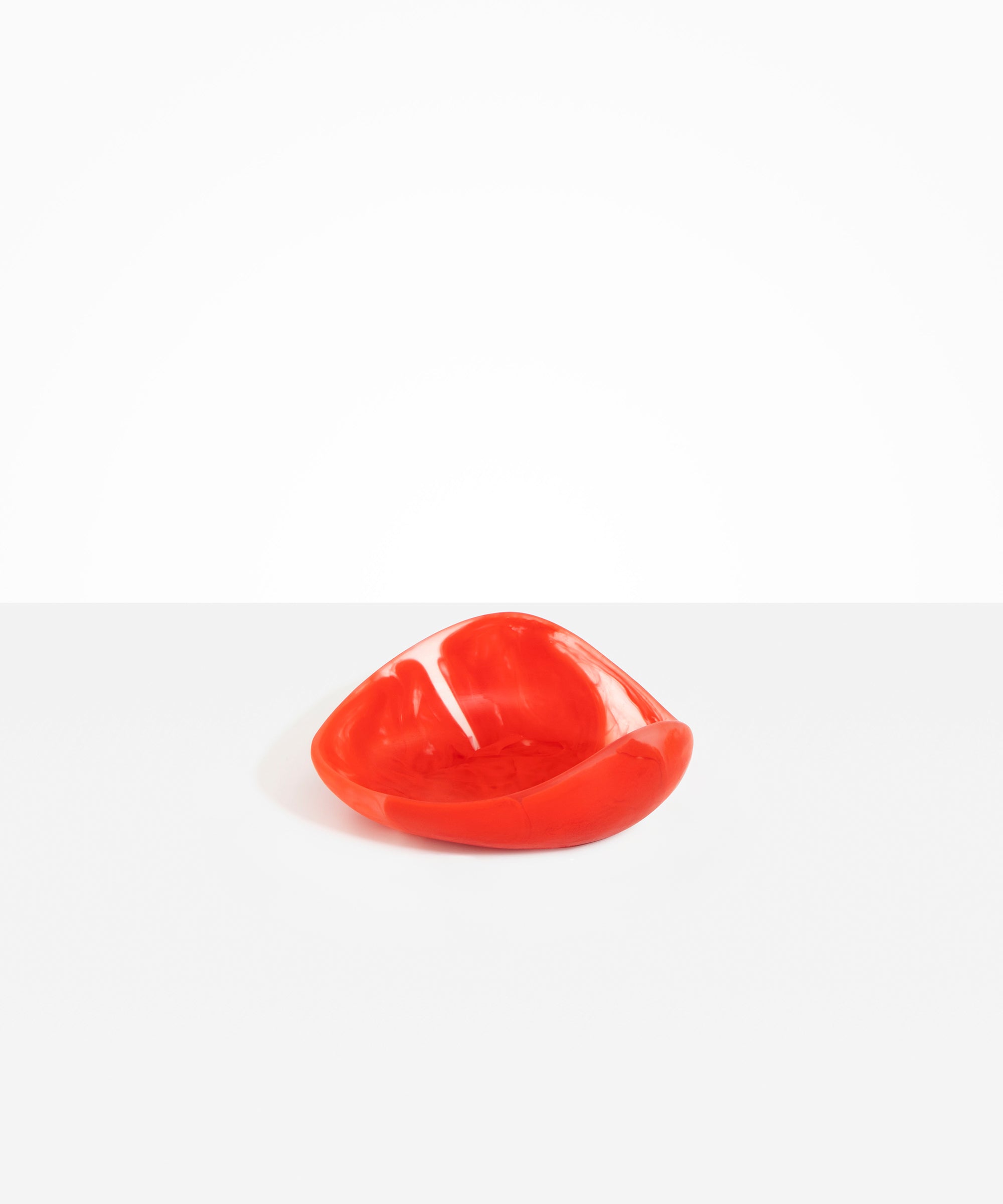 Dinosaur Designs Small Leaf Bowl in Poppy Colour resin