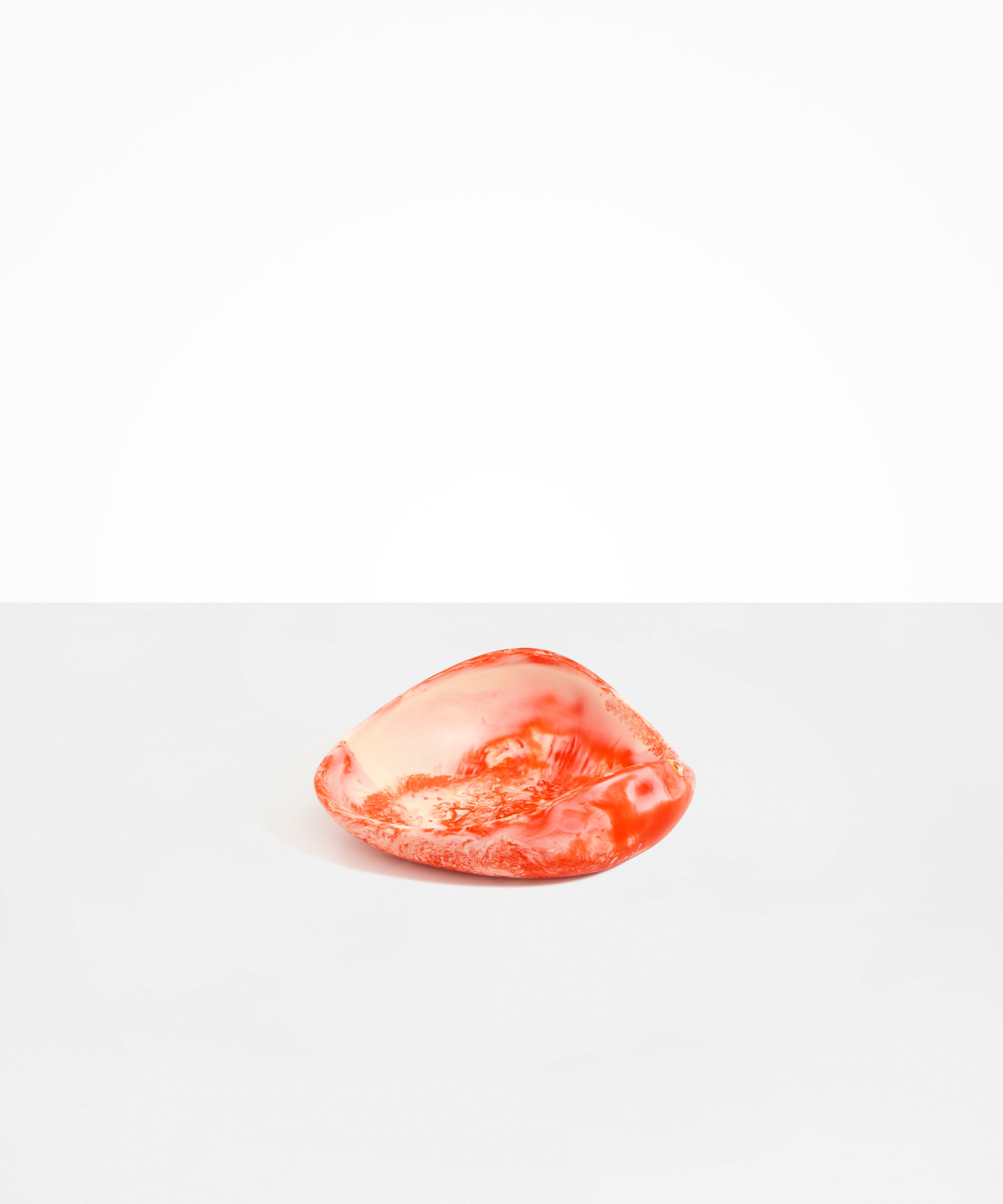 Dinosaur Designs Small Leaf Bowl in Strawberry Colour resin