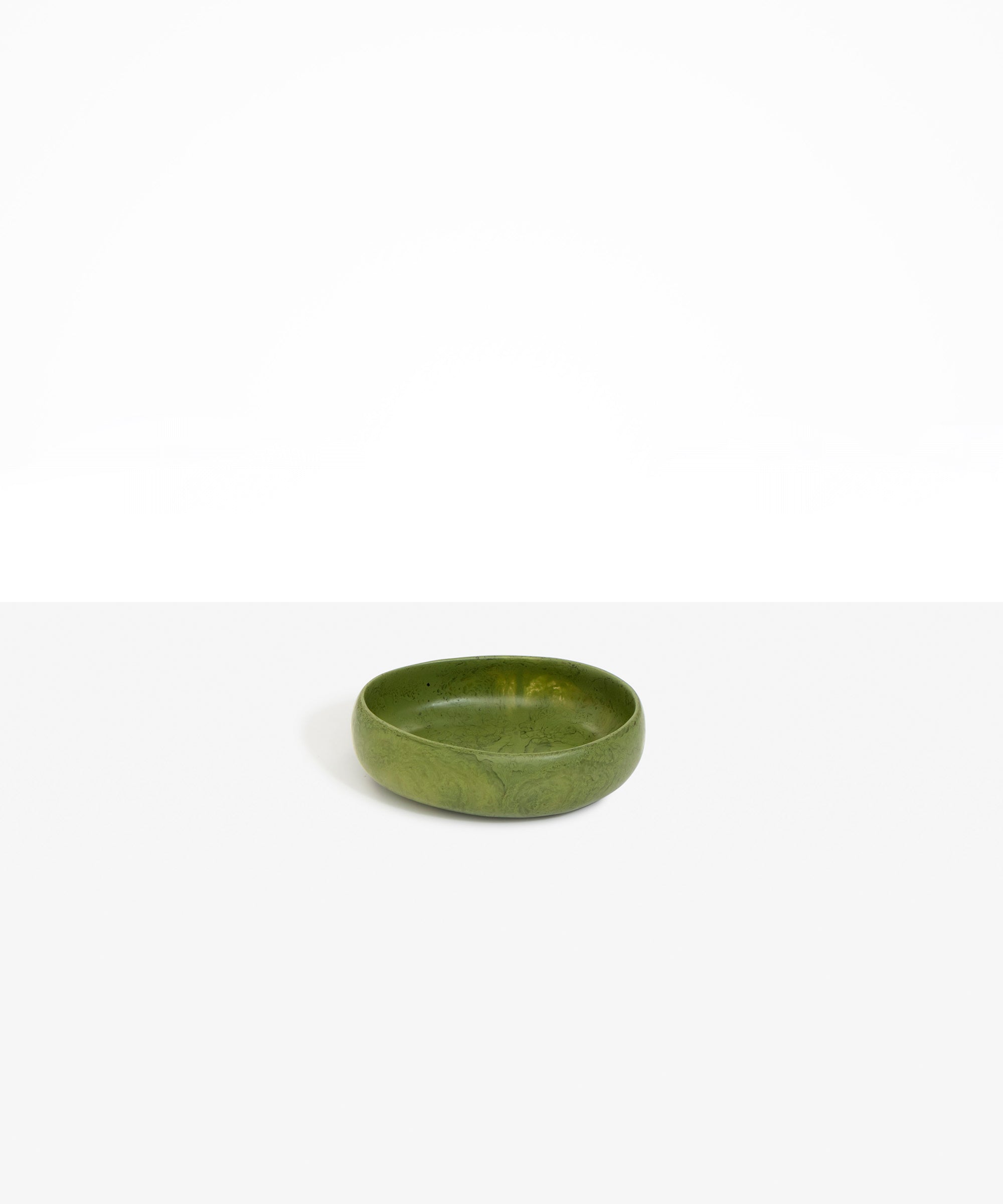Dinosaur Designs Small Rock Bowl in Olive Colour resin