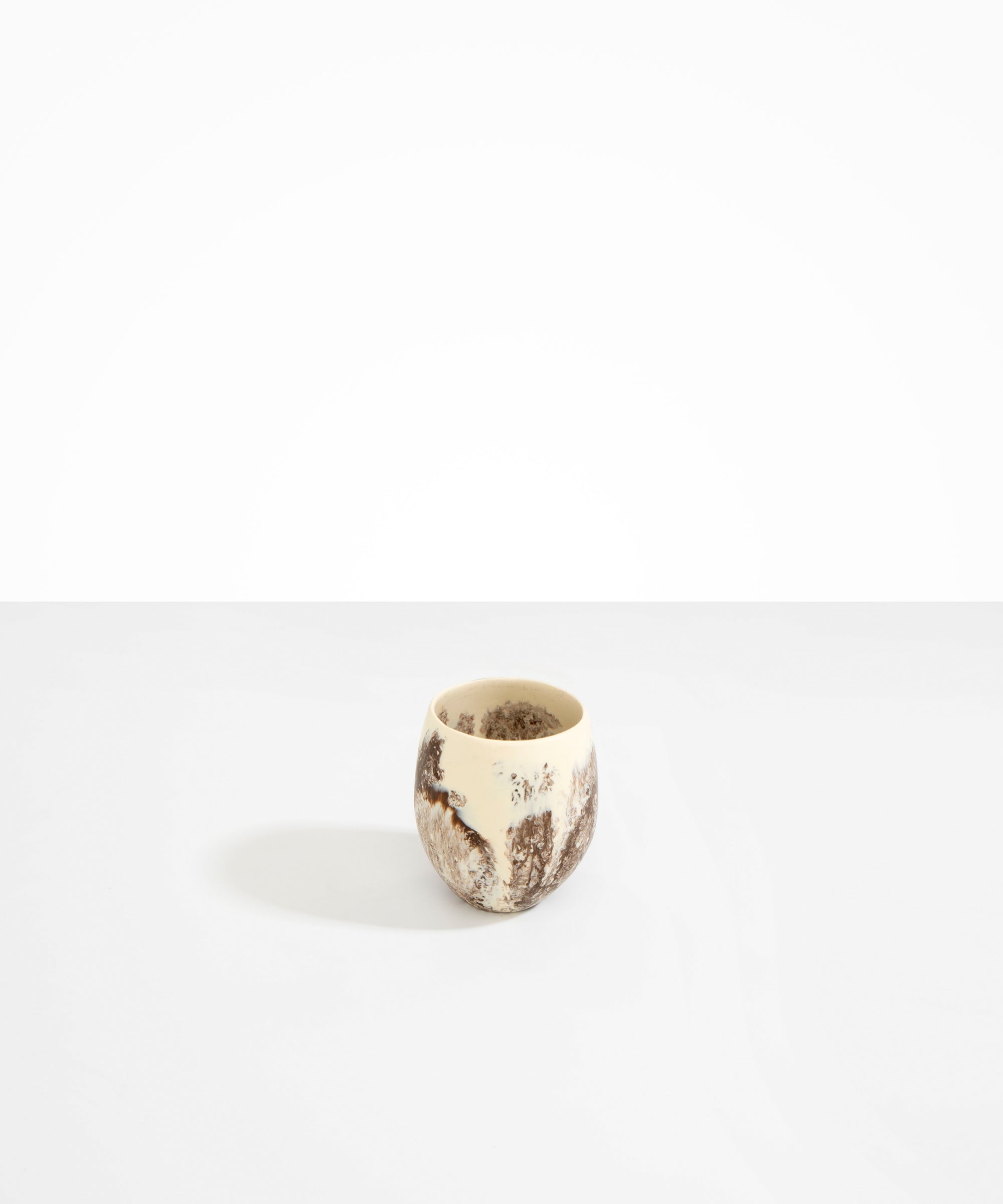 Dinosaur Designs Large Rock Cup in Cappuccino Colour resin