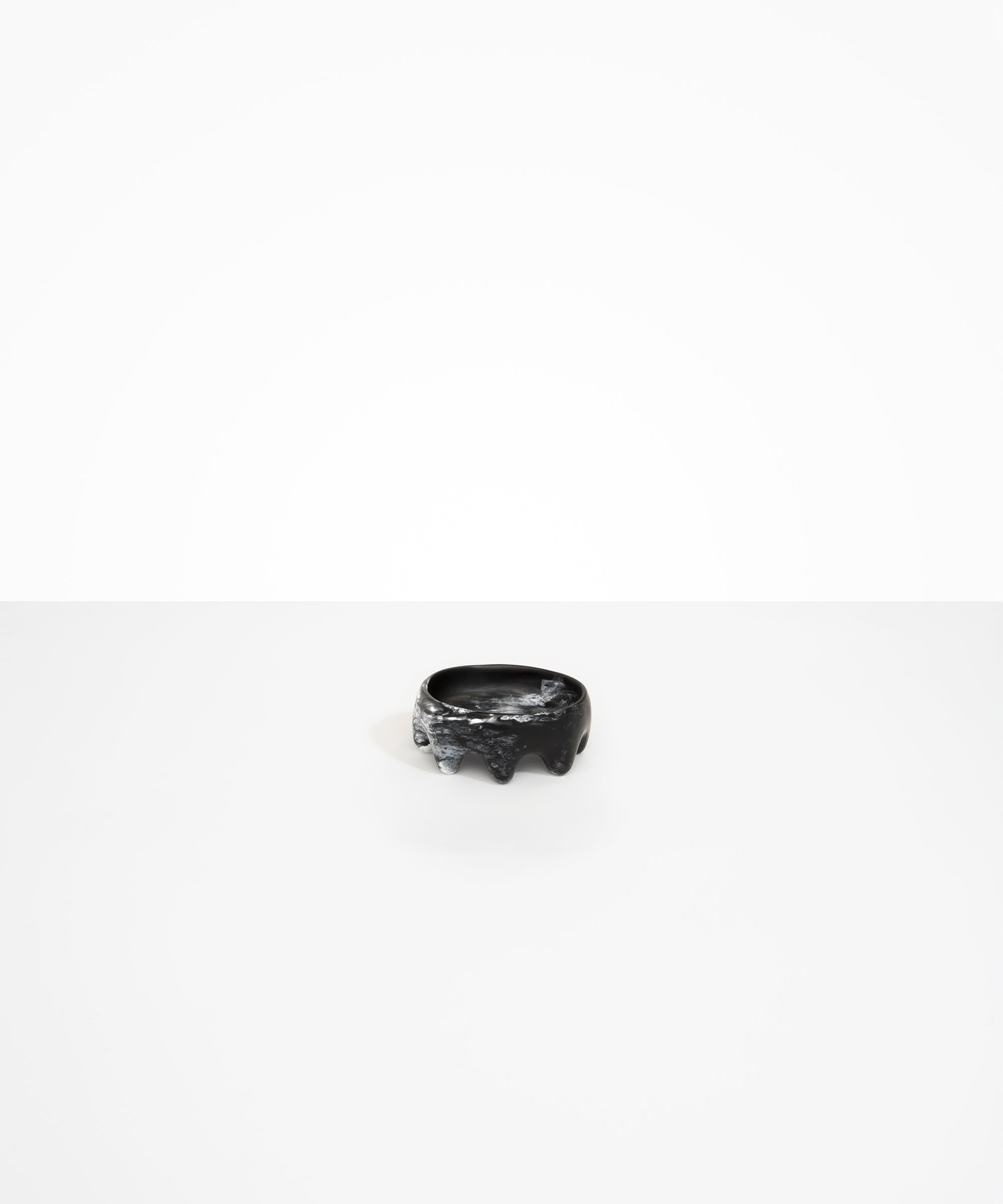Dinosaur Designs Crown Dish in Black Marble Colour resin