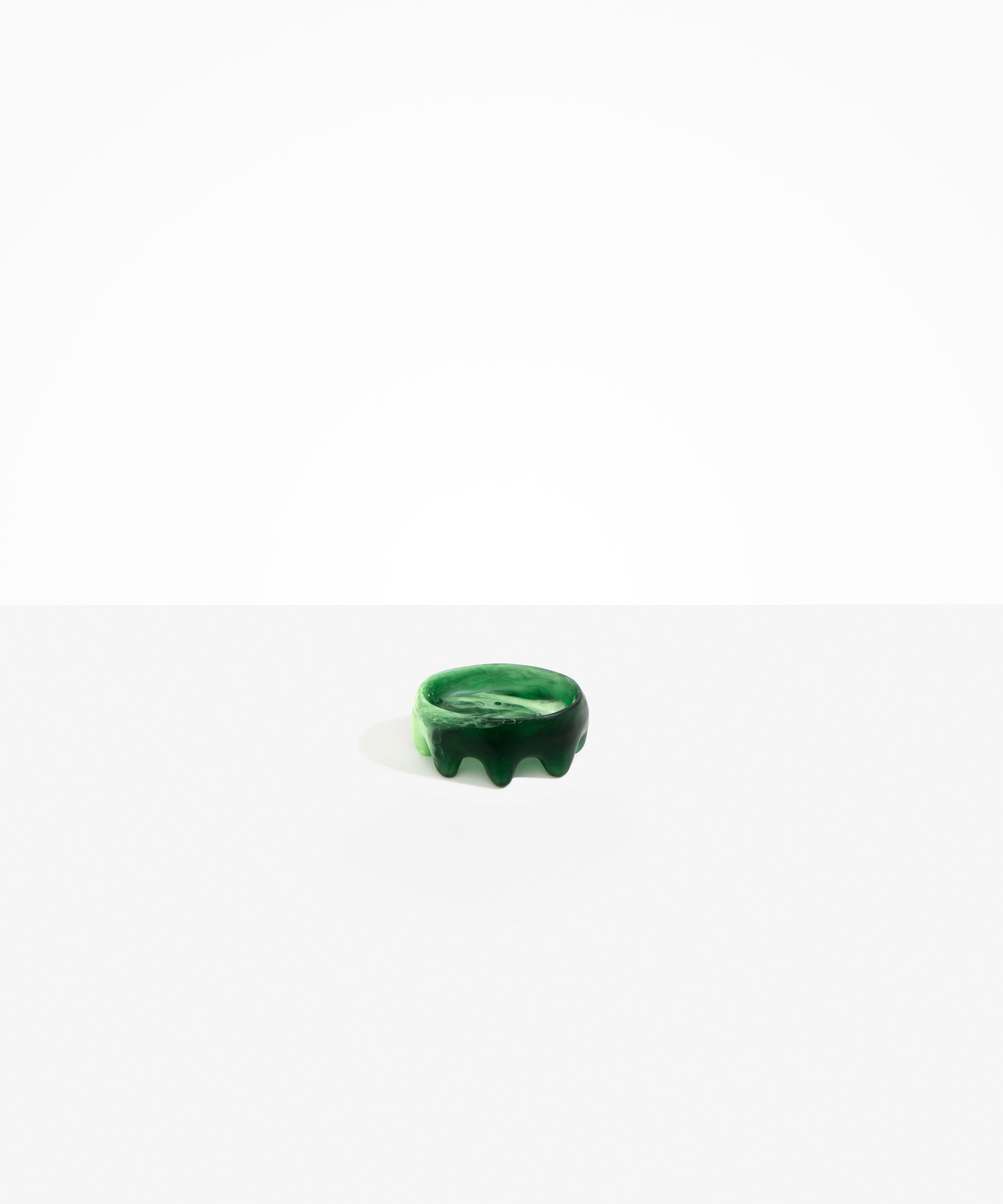 Dinosaur Designs Crown Dish in Moss Colour resin