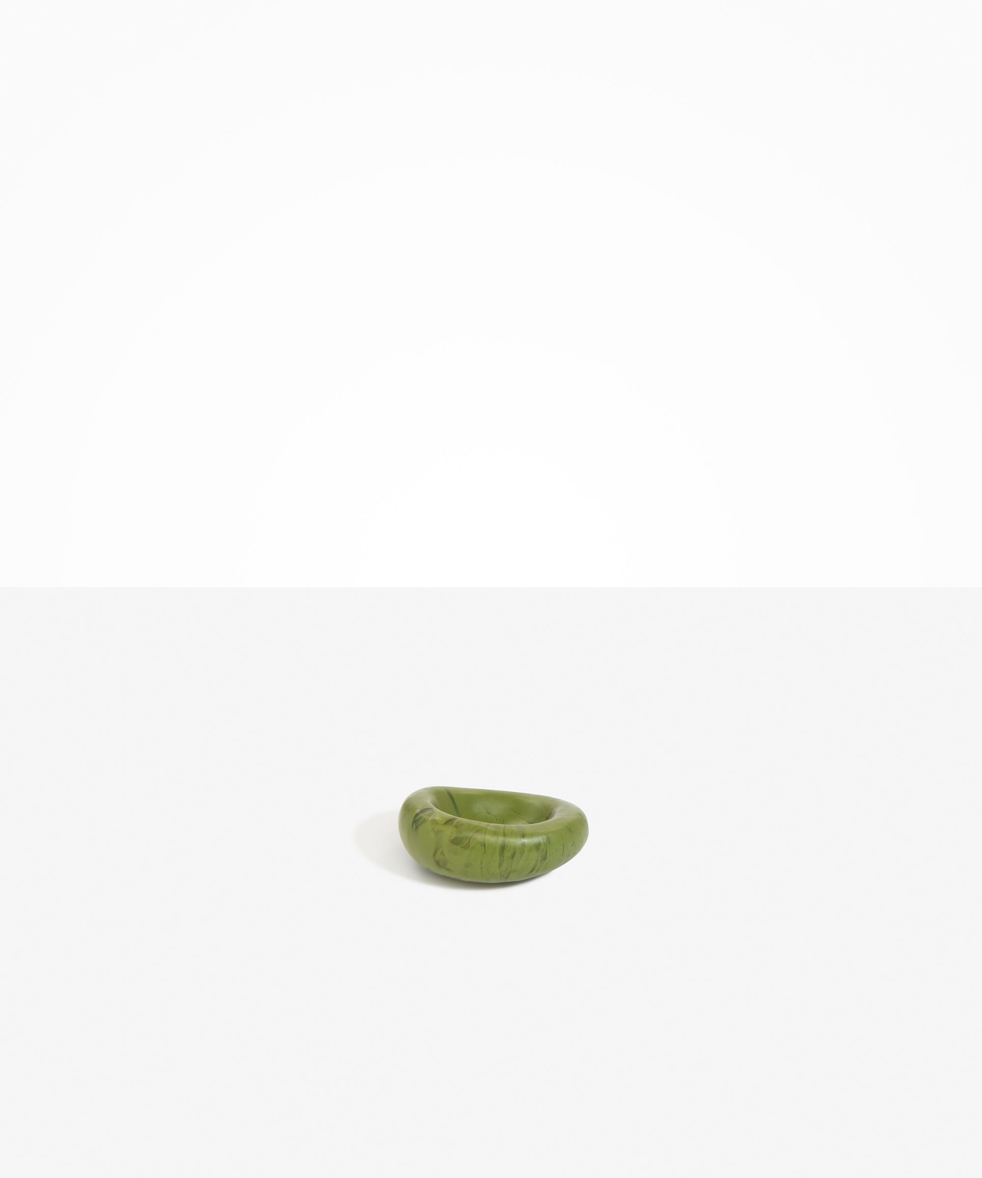 Dinosaur Designs Small Drift Dish in Olive Colour resin