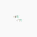 Dinosaur Designs Small Ball Stud Earrings in Mint Colour resin with Silver-Plated Brass Material