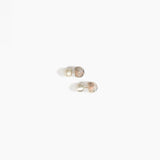 Dinosaur Designs Small Ball Stud Earrings in Sandy Pearl Colour resin with Silver-Plated Brass Material
