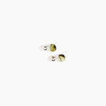 Dinosaur Designs Small Ball Stud Earrings in Malachite Colour resin with Silver-Plated Brass Material
