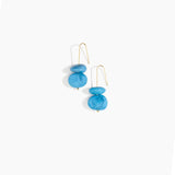 Dinosaur Designs Temple Earth Wire Earrings in Sky Colour resin with Gold-Filled Material