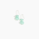 Dinosaur Designs Temple Earth Wire Earrings in Mint Colour resin with 925 Sterling Silver Material