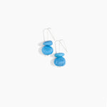 Dinosaur Designs Temple Earth Wire Earrings in Sky Colour resin with 925 Sterling Silver Material