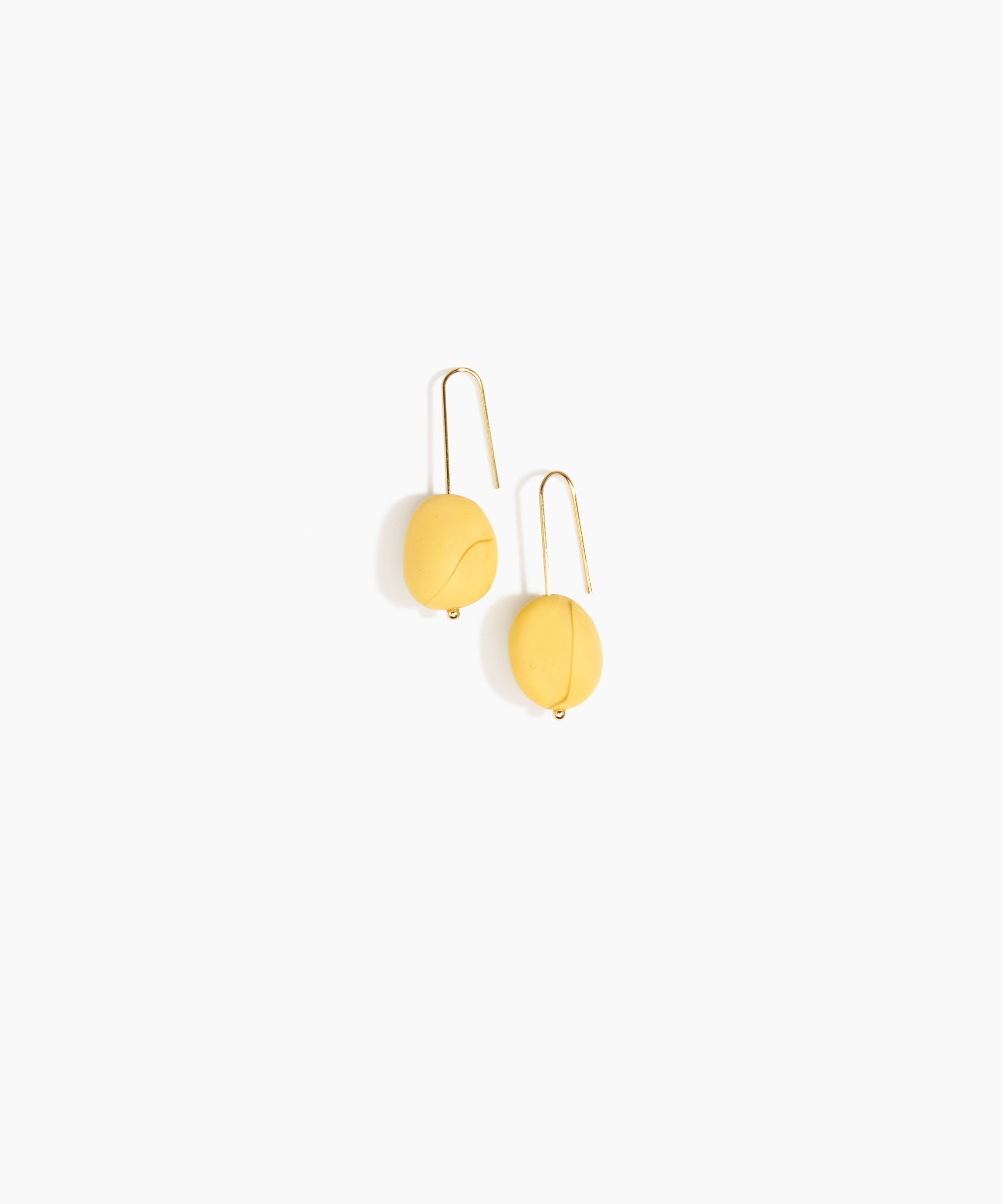 Dinosaur Designs Earth Wire Earrings in Pollen Colour resin with Gold-Filled Material