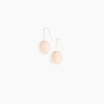 Dinosaur Designs Earth Wire Earrings in Rose Swirl Colour resin with 925 Sterling Silver Material
