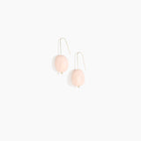 Dinosaur Designs Earth Wire Earrings in Rose Swirl Colour resin with 925 Sterling Silver Material