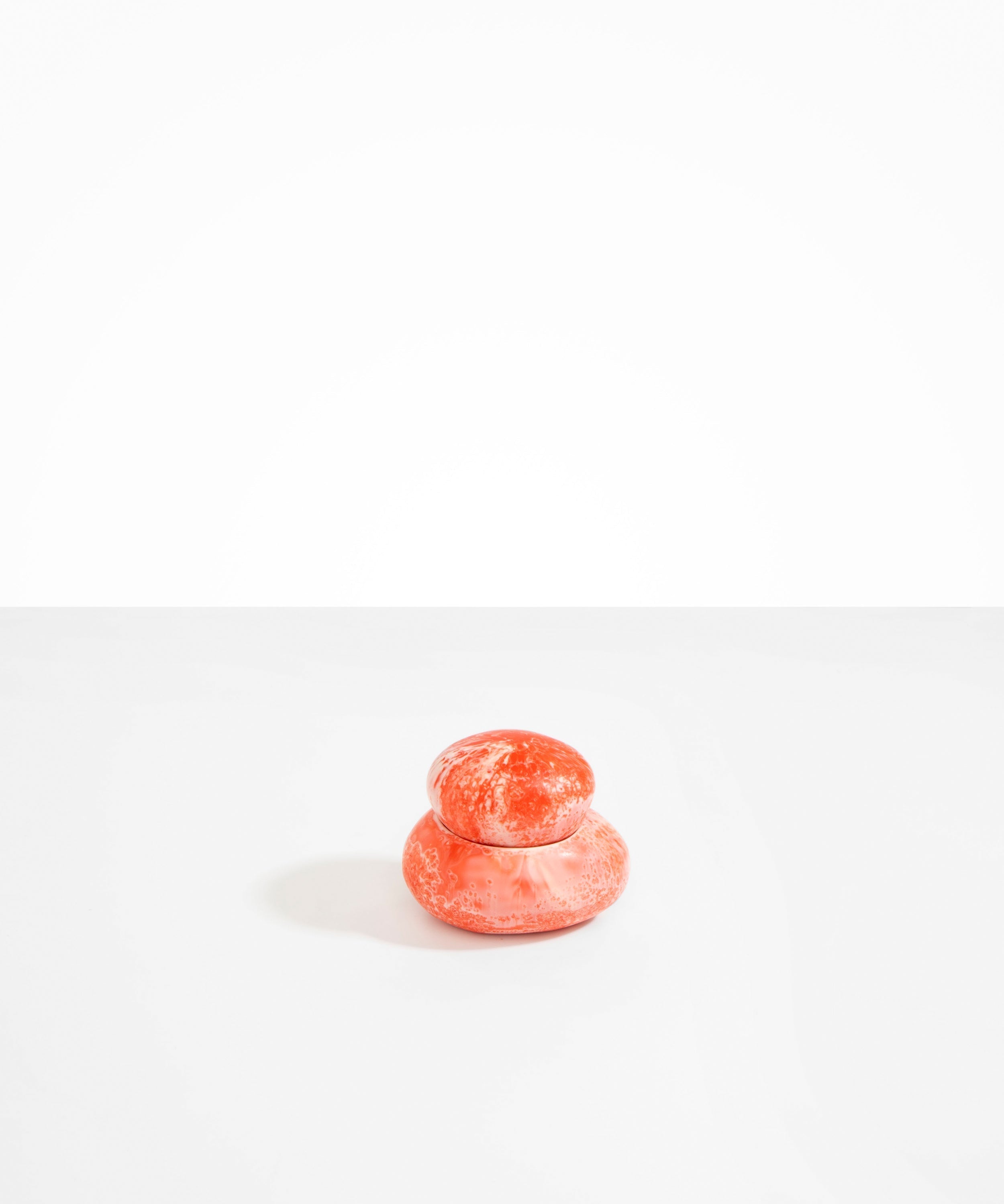 Dinosaur Designs Medium Pebble Jar in Strawberry Colour resin