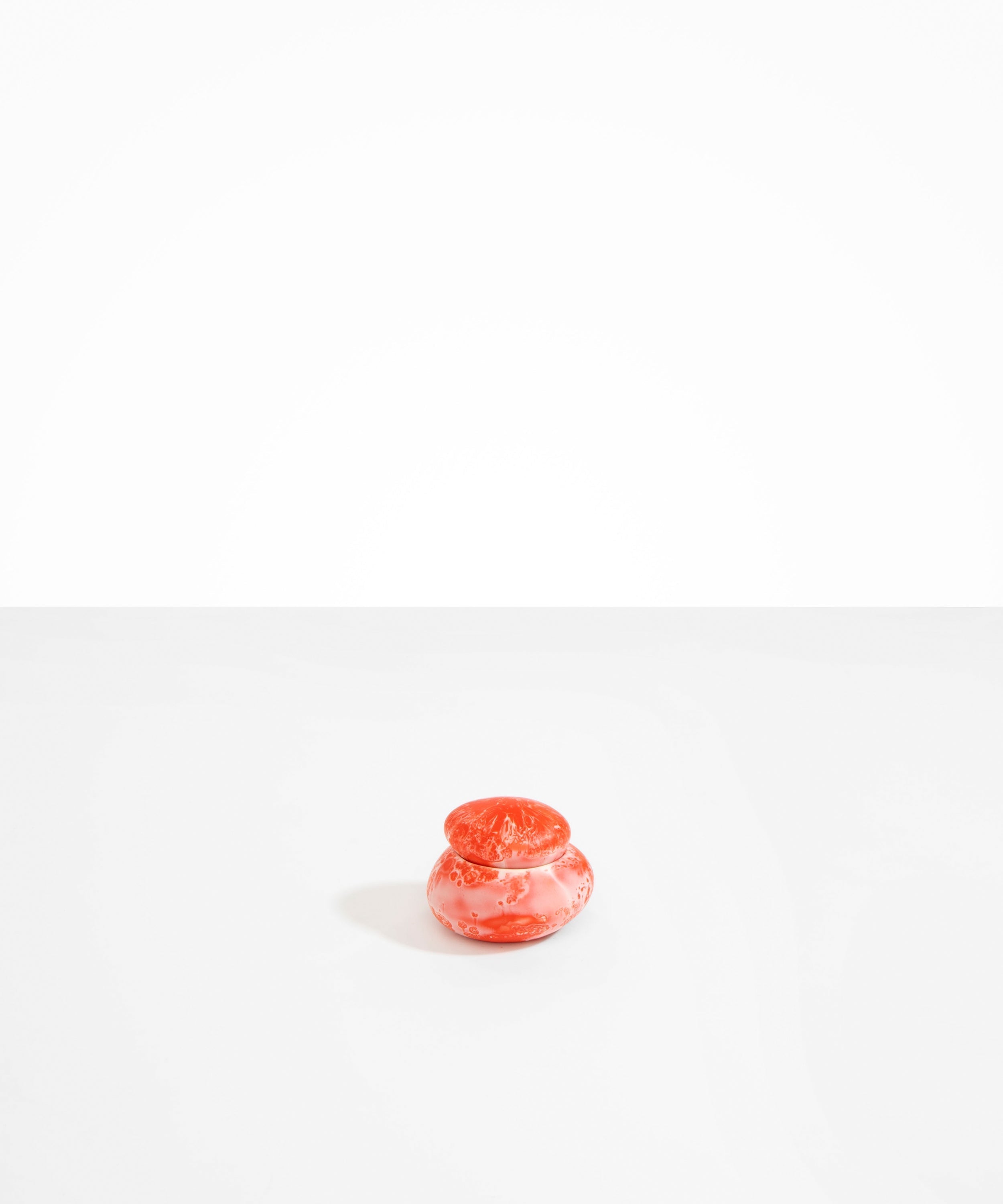 Dinosaur Designs Small Pebble Jar in Strawberry Colour resin
