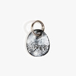 Dinosaur Designs Earth Keyring in Black Marble Colour resin with Gunmetal Metal
