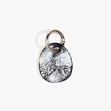 Dinosaur Designs Earth Keyring in Black Marble Colour resin with Gunmetal Metal