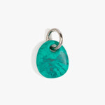 Dinosaur Designs Earth Keyring in Mineral Swirl Colour resin with Gunmetal Metal