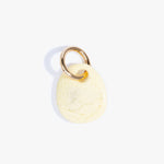 Dinosaur Designs Earth Keyring in Lemon Colour resin with Brass Metal