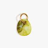 Dinosaur Designs Earth Keyring in Malachite Colour resin with Brass Metal