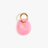Dinosaur Designs Earth Keyring in Parakeet Colour resin with Brass Metal