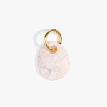 Dinosaur Designs Earth Keyring in Rose Swirl Colour resin with Brass Metal
