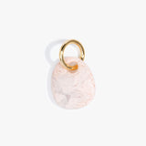Dinosaur Designs Earth Keyring in Rose Swirl Colour resin with Brass Metal