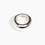 Dinosaur Designs Wide Boulder Bangle in Silver-Plated Brass Material