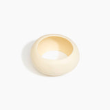 Dinosaur Designs Boulder Bangle in Cream Colour resin with Wide Fit