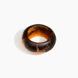 Dinosaur Designs Boulder Bangle in Dark Horn Colour resin with Wide Fit