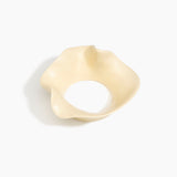 Dinosaur Designs Orchid Bangle in Cream Colour resin with Wide Fit