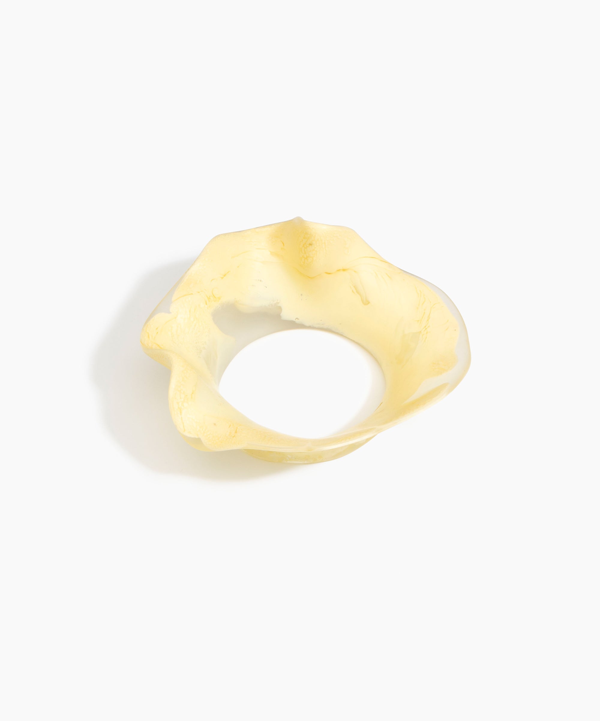 Dinosaur Designs Orchid Bangle in Lemon Colour resin with Wide Fit