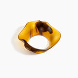 Dinosaur Designs Orchid Bangle in Tortoise Colour resin with Wide Fit