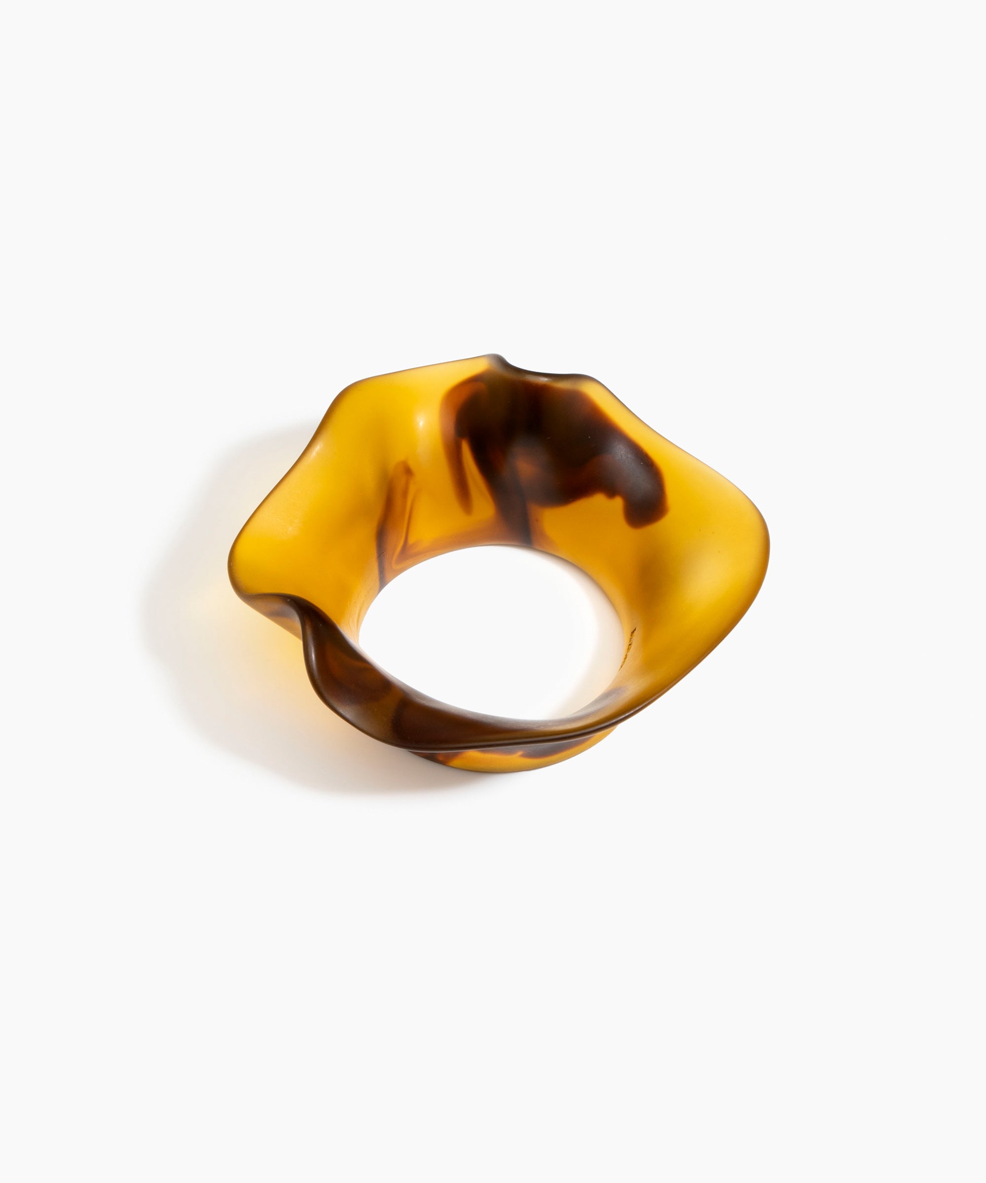 Dinosaur Designs Orchid Bangle in Tortoise Colour resin with Wide Fit