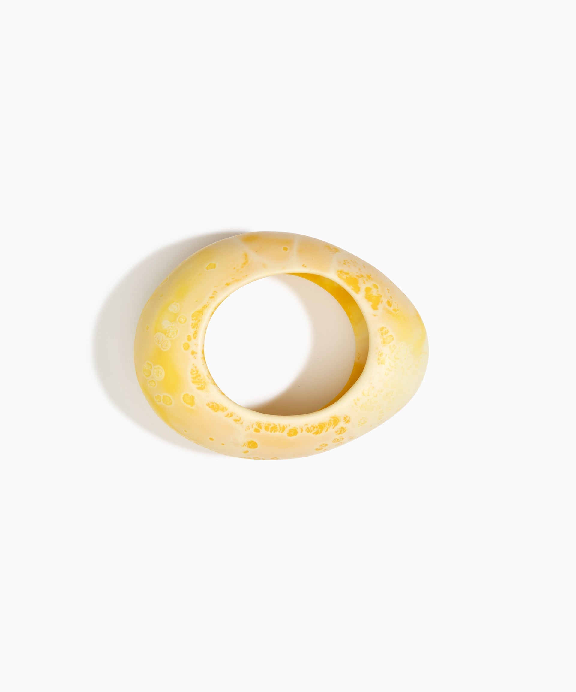 Dinosaur Designs Large Rock Bangle in Daisy Colour resin with Wide Fit