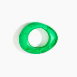 Dinosaur Designs Large Rock Bangle in Leaf Colour resin with Wide Fit