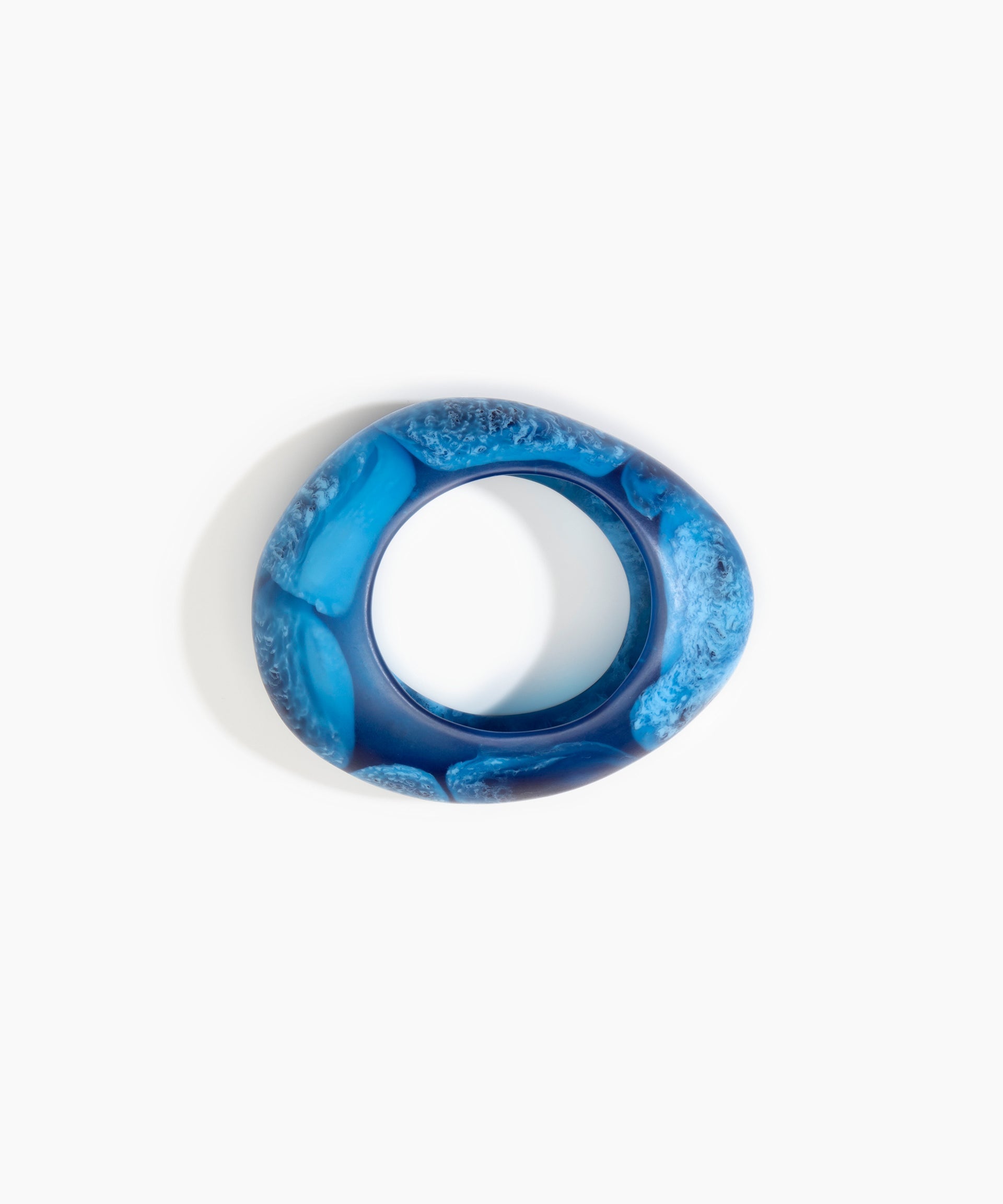 Dinosaur Designs Large Rock Bangle in Sky Colour resin with Wide Fit