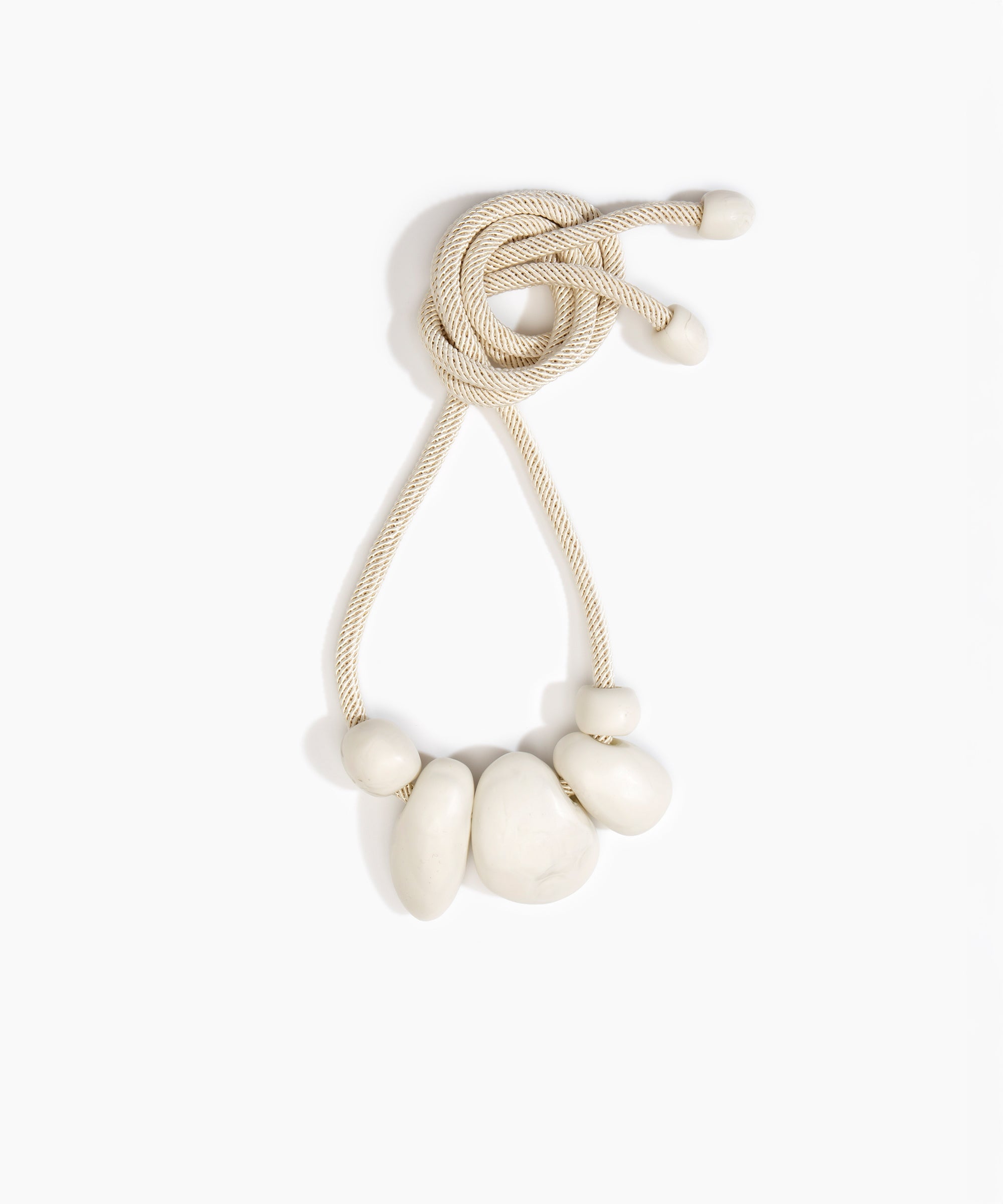 Dinosaur Designs Boulder Rock Necklace in Chalk Swirl Colour resin