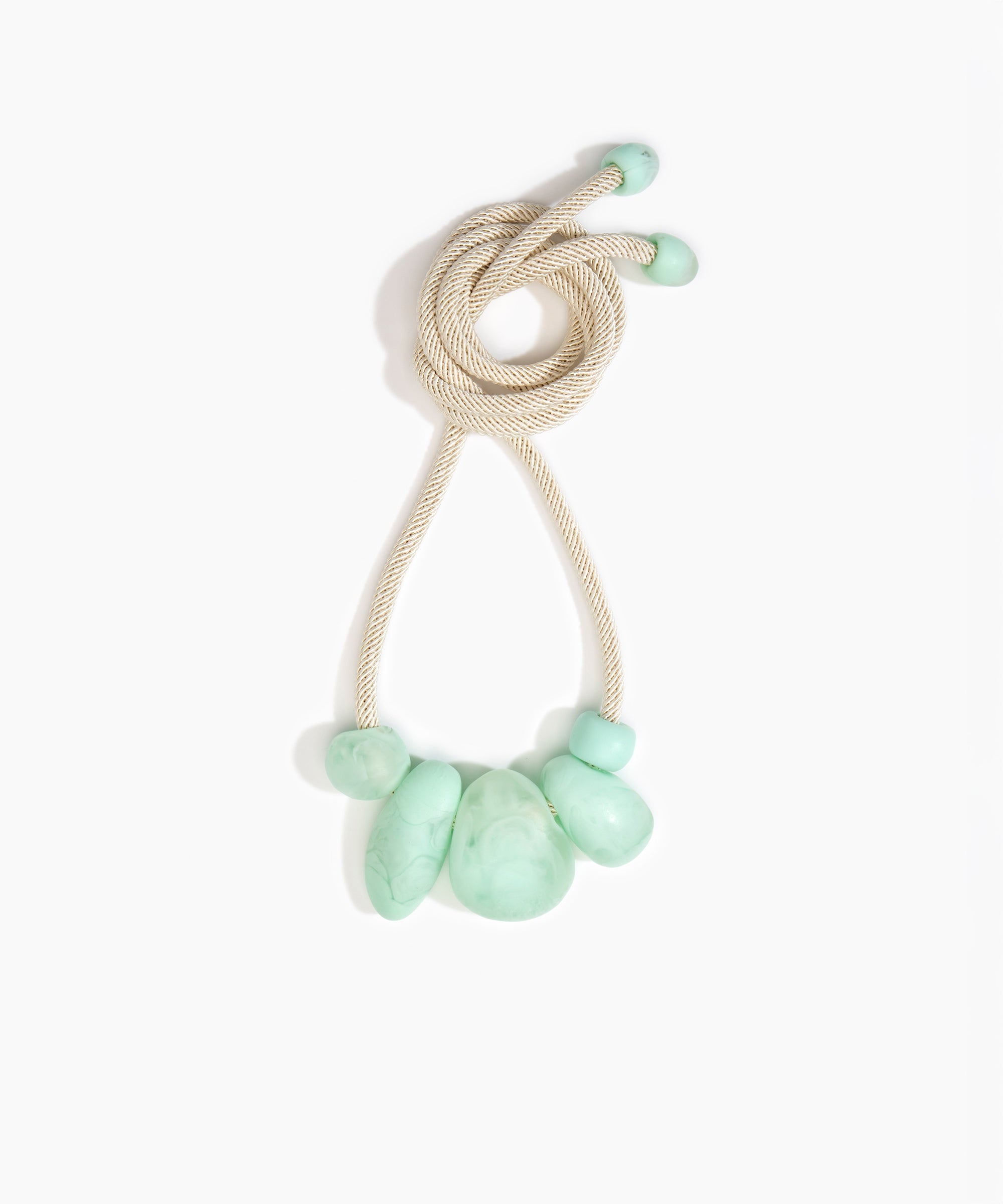 Dinosaur Designs Boulder Rock Necklace in Mint Colour resin