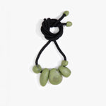 Dinosaur Designs Boulder Rock Necklace in Olive Colour resin