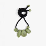 Dinosaur Designs Boulder Rock Necklace in Olive Colour resin