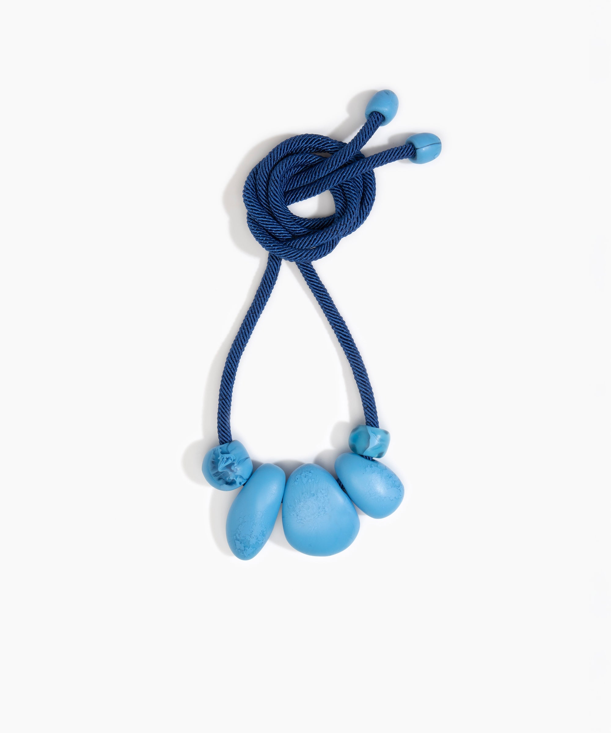Dinosaur Designs Boulder Rock Necklace in Sky Colour resin