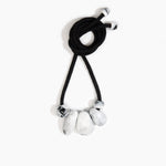 Dinosaur Designs Boulder Rock Necklace in White Marble Colour resin