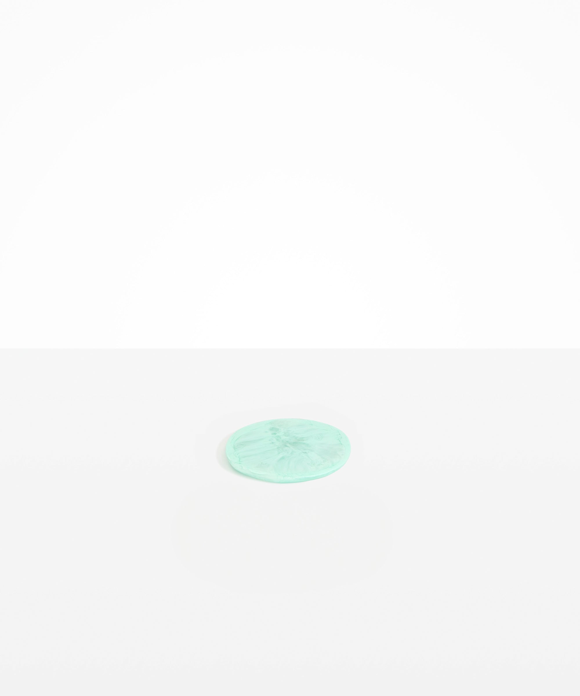 Dinosaur Designs Boulder Coaster in Mint Colour resin