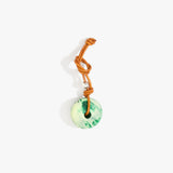Dinosaur Designs Flat Watercolour Bag Charm in Grass Colour resin with 925 Sterling Silver Material
