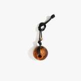 Dinosaur Designs Round Watercolour Bag Charm in Dark Horn Colour resin with Brass Material