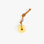 Dinosaur Designs Round Watercolour Bag Charm in Daisy Colour resin with 925 Sterling Silver Material