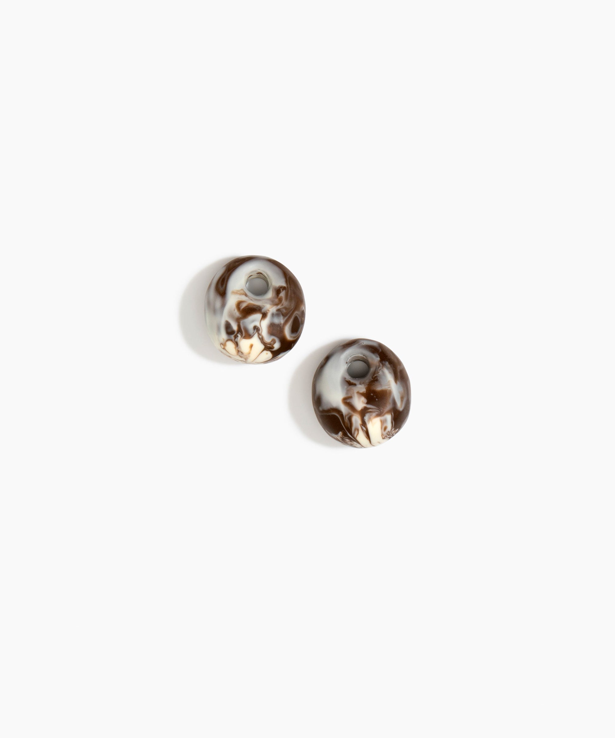 Dinosaur Designs Medium Splash Beads in Cappuccino Colour resin
