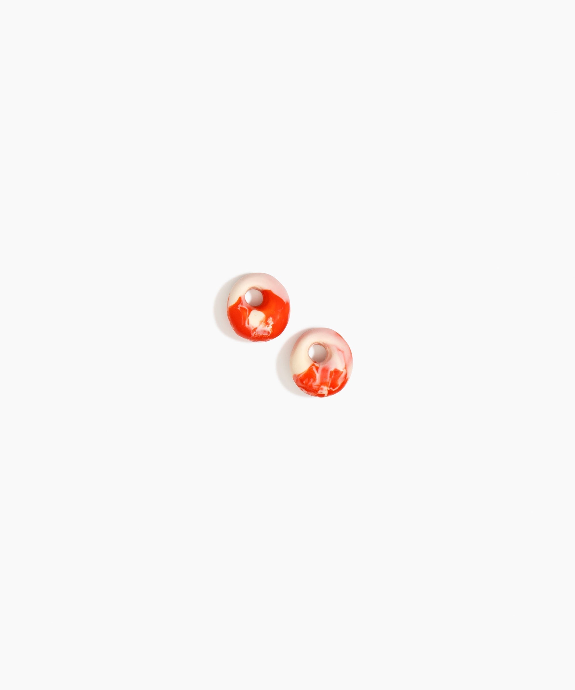 Dinosaur Designs Small Splash Beads in Strawberry Colour resin