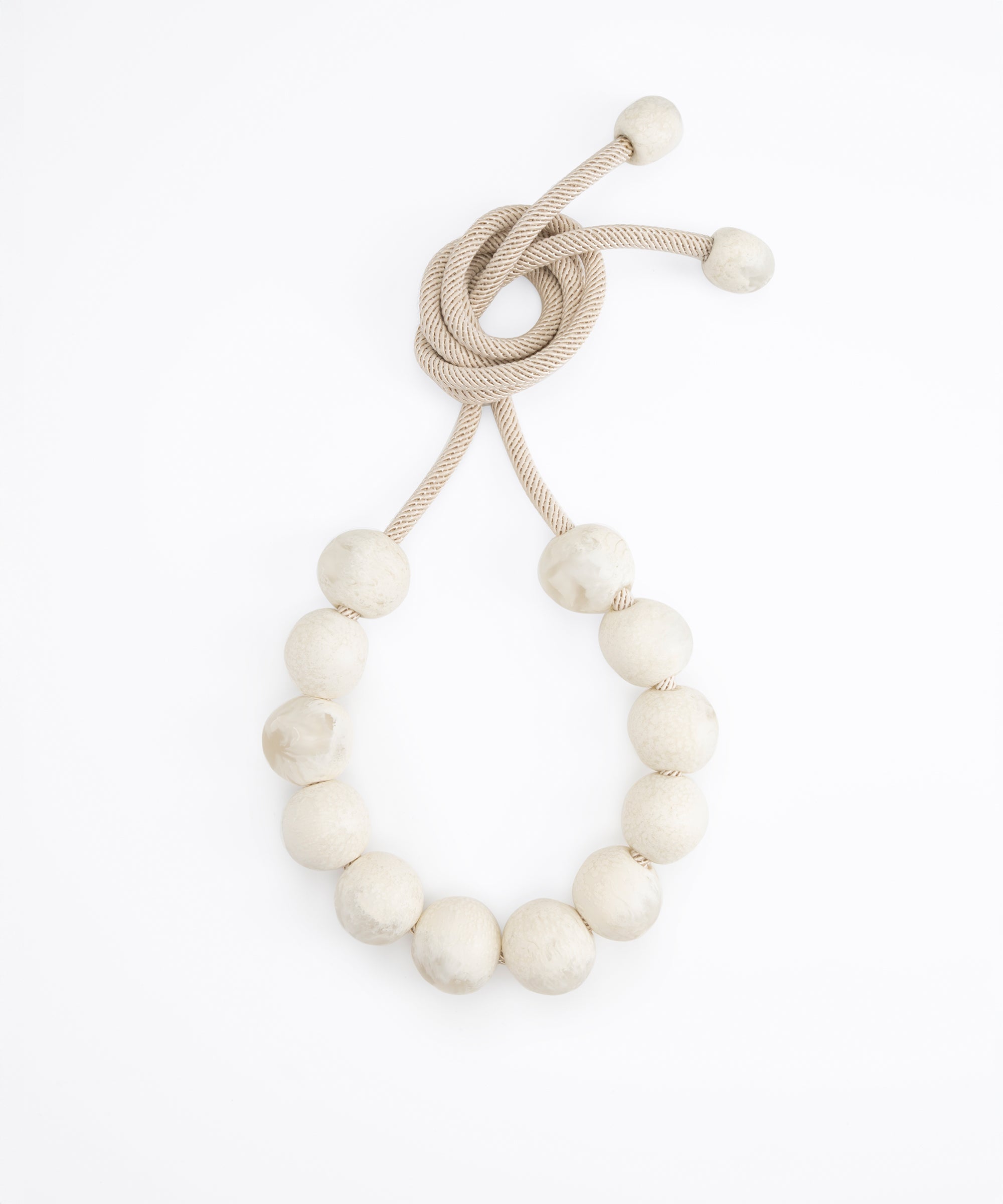 Dinosaur Designs Bold Ball Necklace in Chalk Swirl Colour resin